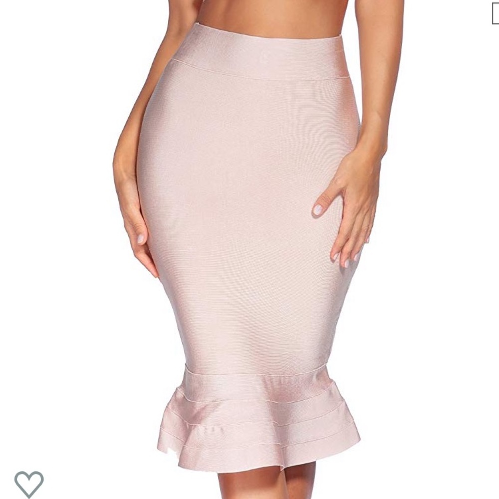 Rayon mermaid style BodyCon rose colored skirt